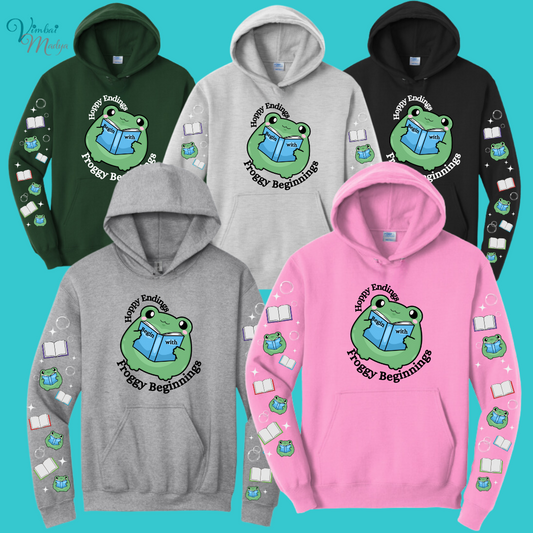 Frog Sweatshirt Unisex Clothing Kawaii Hoodie :  Best Friend Gift . Fall Winter Essential . Frog and Toad Book Lovers . Readers Gift for her