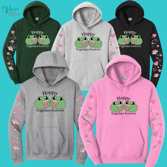 Frog Sweatshirt Unisex Clothing Kawaii Hoodie :  Best Friend Gift . Fall Winter Essential . Frog and Toad Couple . Mothers Day Gift for her