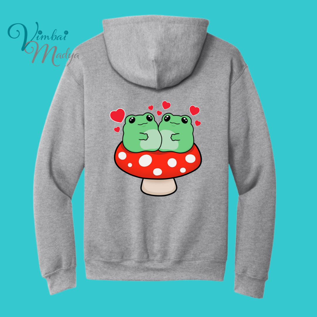 Frog Mushroom Psychedelic  Kawaii Frog Sweater Hoodie : Perfect Mother's Day Gift & Fall Winter Essential  .  Trendy, Style for Your Best Friend