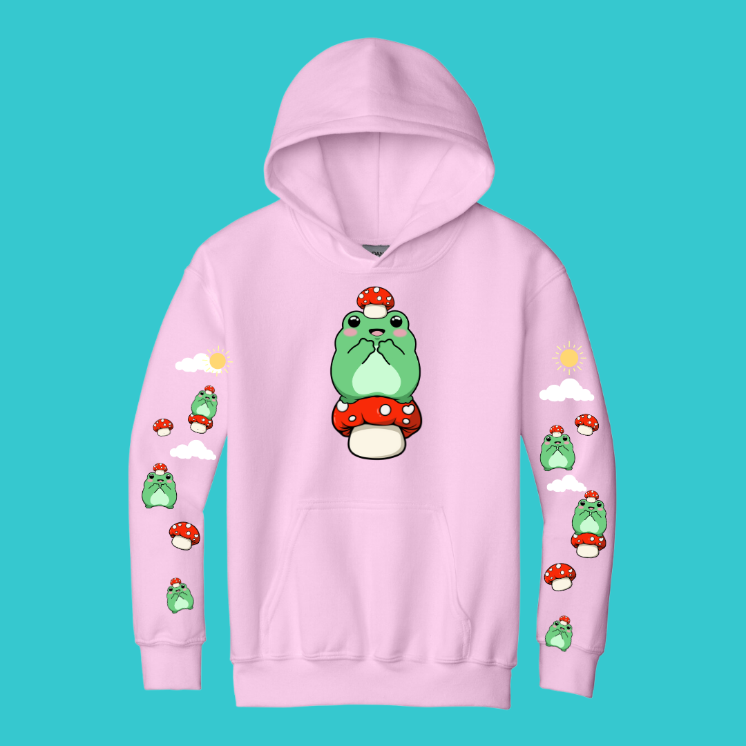 Mushroom Psychedelic Youth Sweater Hoodie  : Perfect Mother's Day Gift & Fall Winter Essential  .  Trendy, Unisex Style for Your Best Friend's Wardrobe