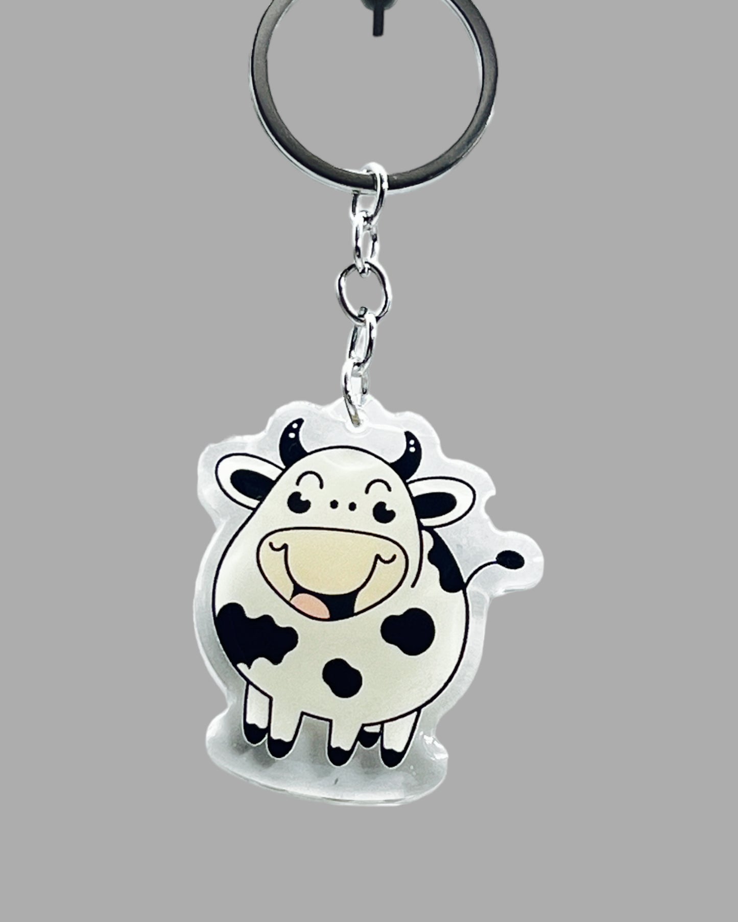 Holstein Cow Acrylic key chain