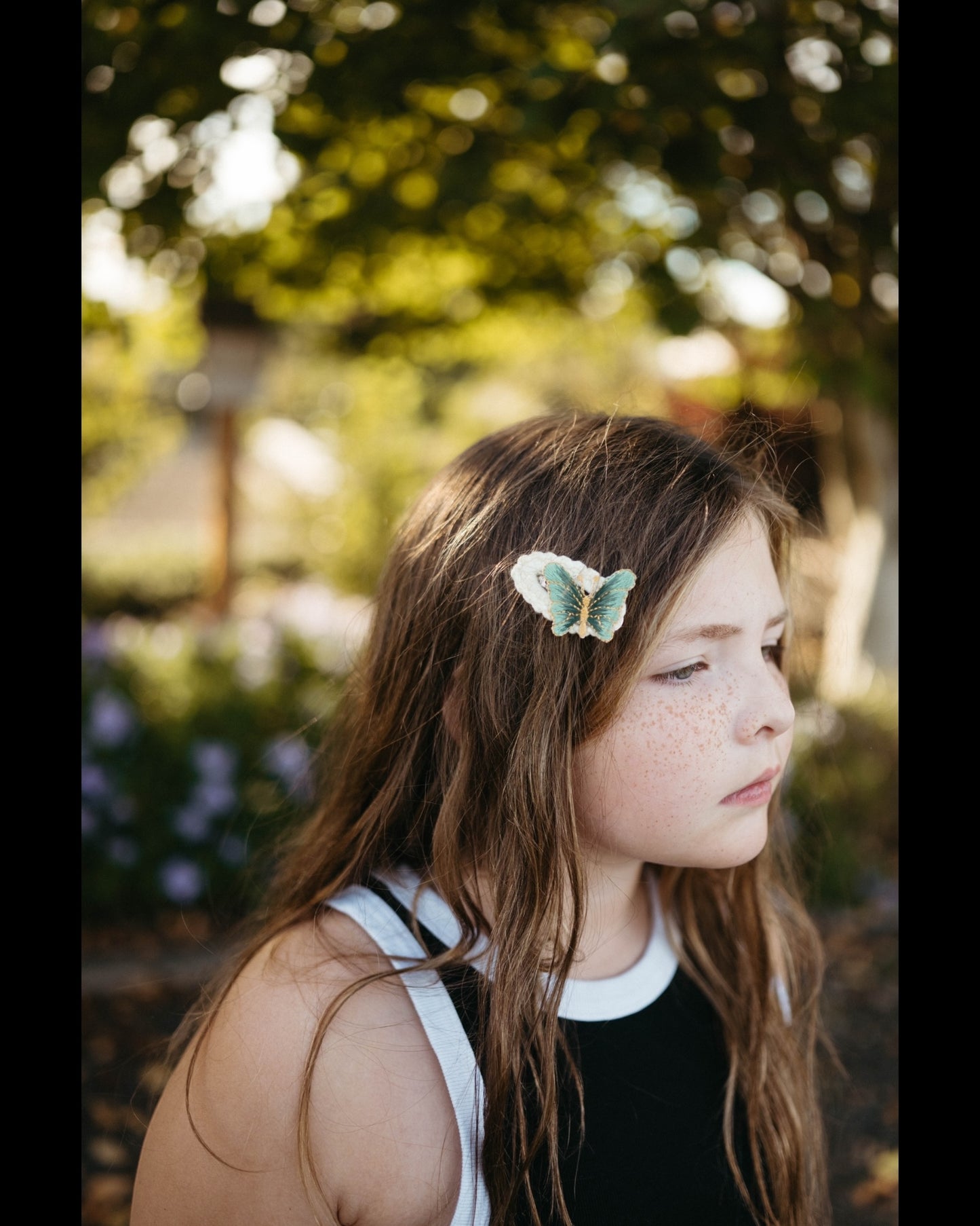 Crochet Trim Snap Hair Clips, Hair barrettes for kids