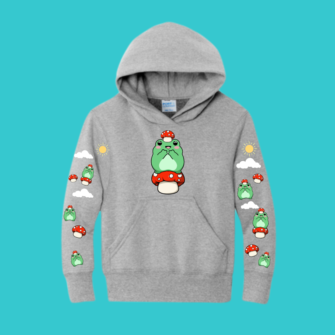 Mushroom Psychedelic Youth Sweater Hoodie  : Perfect Mother's Day Gift & Fall Winter Essential  .  Trendy, Unisex Style for Your Best Friend's Wardrobe