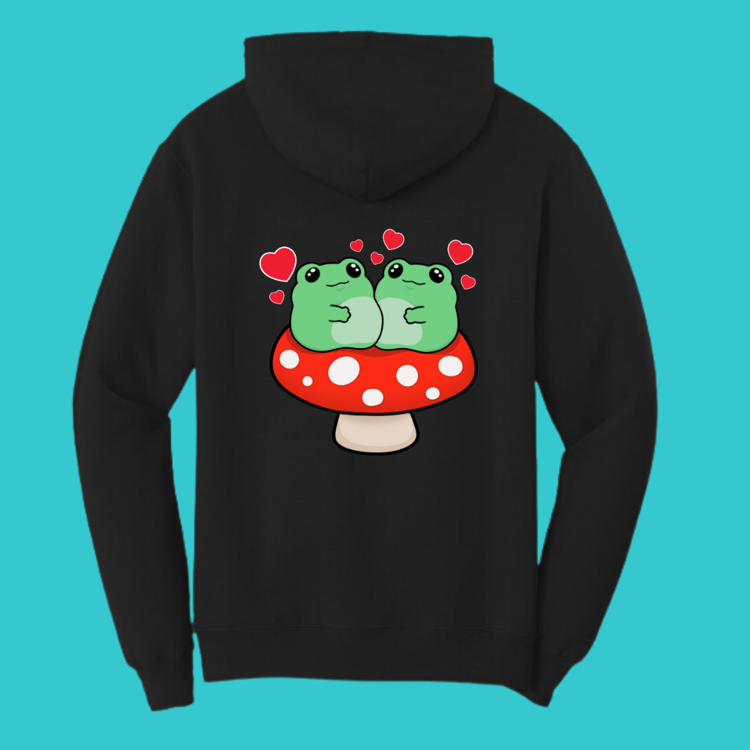 Frog Mushroom Psychedelic  Kawaii Frog Sweater Hoodie : Perfect Mother's Day Gift & Fall Winter Essential  .  Trendy, Style for Your Best Friend