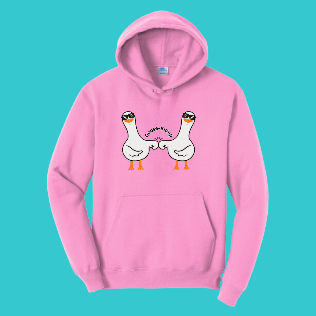 Unisex Clothing  Silly Goose Kawaii  Sweatshirt Hoodie :  Couples Gift .Best Friend Gift.  Fall Winter Essential