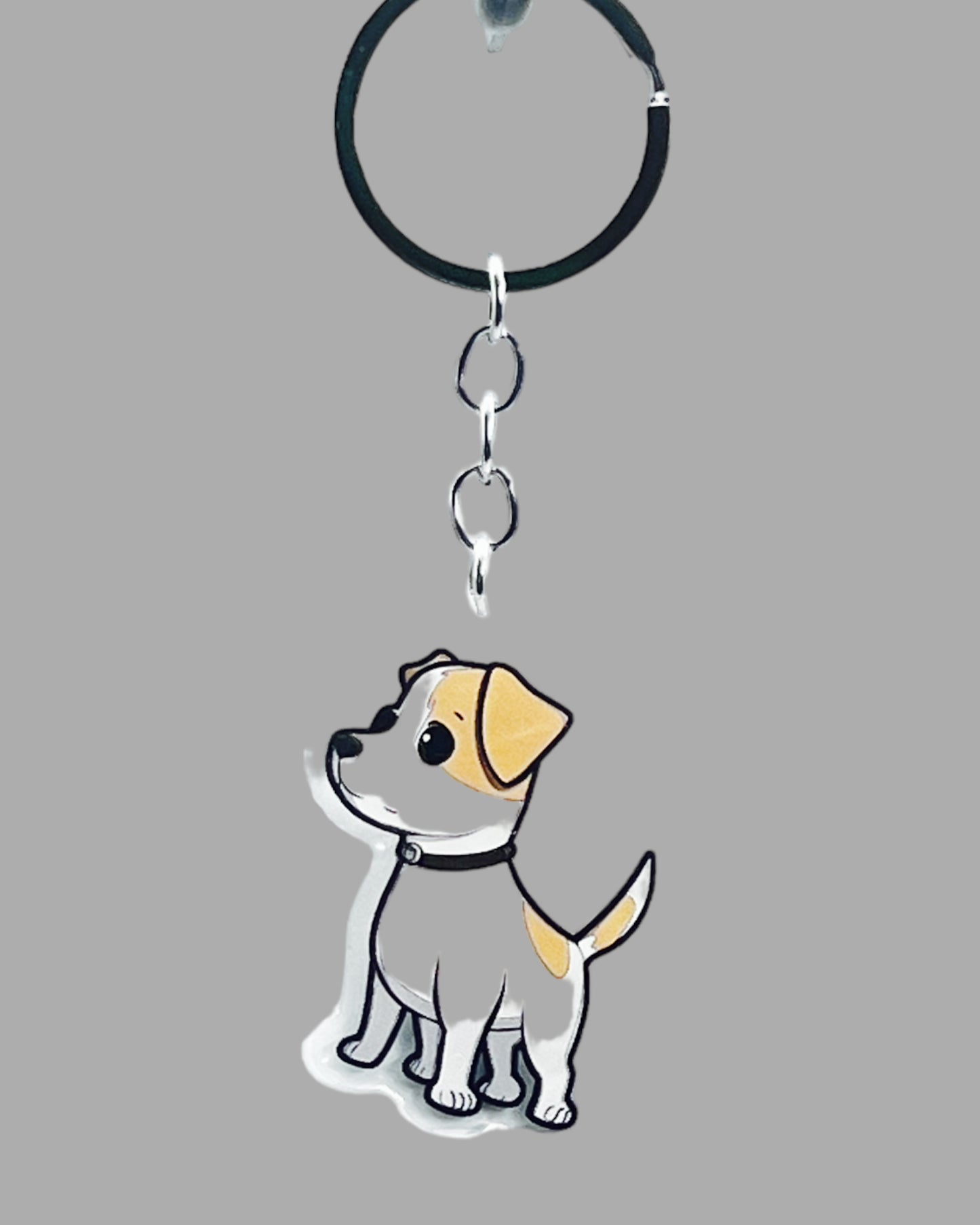 Jack Russell Terrier Acrylic keychain, Cute kawaii memorial ornament, pet portrait charm gift, backpack fob, dad car décor, dog mom gift