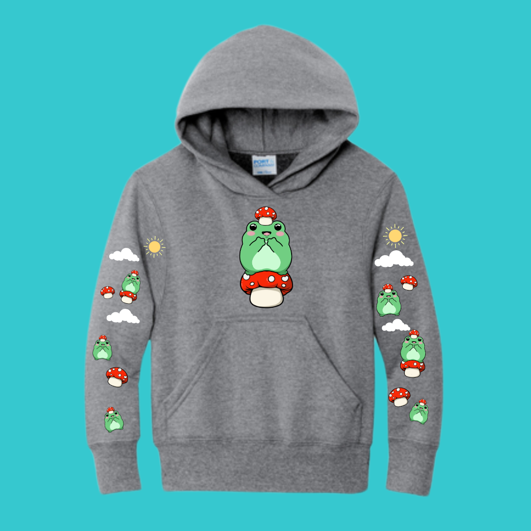 Mushroom Psychedelic Youth Sweater Hoodie  : Perfect Mother's Day Gift & Fall Winter Essential  .  Trendy, Unisex Style for Your Best Friend's Wardrobe