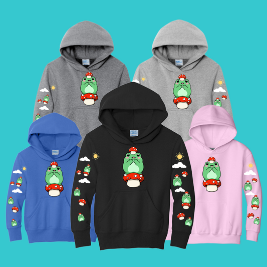 Mushroom Psychedelic Youth Sweater Hoodie  : Perfect Mother's Day Gift & Fall Winter Essential  .  Trendy, Unisex Style for Your Best Friend's Wardrobe