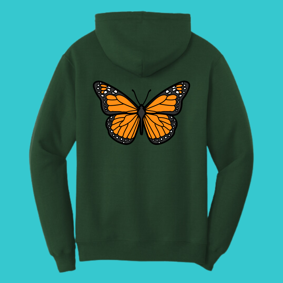 Unisex Butterfly Unisex Sakura  Kawaii Frog Sweater Hoodie : Perfect Mother's Day Gift & Fall Winter Essential  .  Trendy, Blossom Style for Your Best Friend