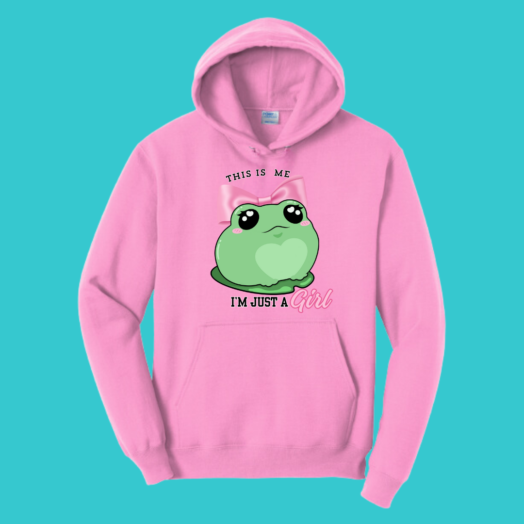 Frog Sweatshirt Unisex Clothing Kawaii Hoodie :  Bow Best Friend Gift . Fall Winter Essential . Frog and Toad Couple . Mothers Day Gift for her