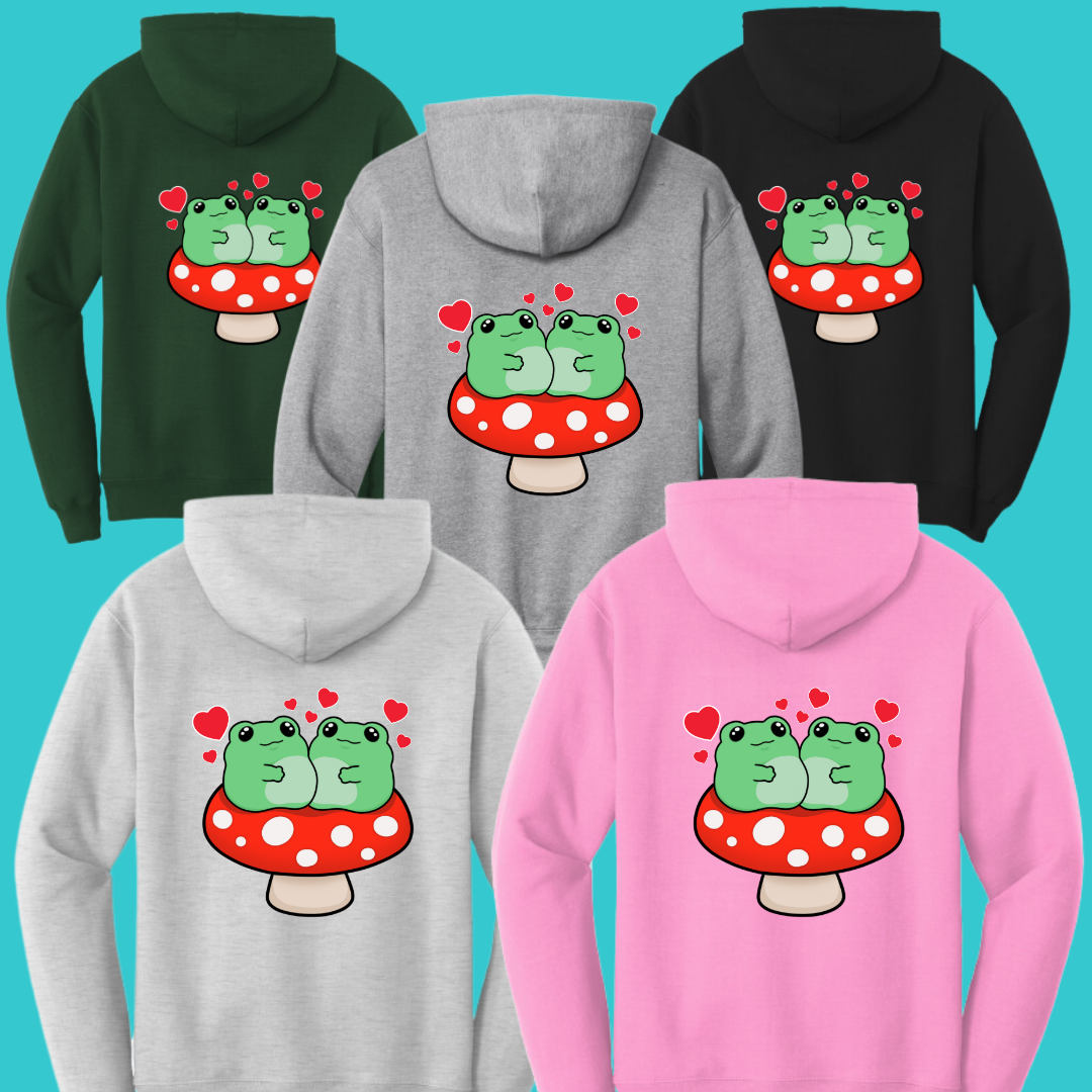 Frog Mushroom Psychedelic  Kawaii Frog Sweater Hoodie : Perfect Mother's Day Gift & Fall Winter Essential  .  Trendy, Style for Your Best Friend