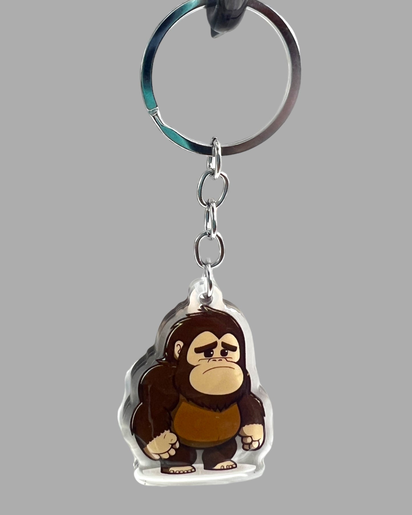 Sasquatch Acrylic Keychain, Wildlife Cute kawaii memorial ornament, pet portrait charm, backpack fob, dad car décor, stocking stuffer, birthday gift