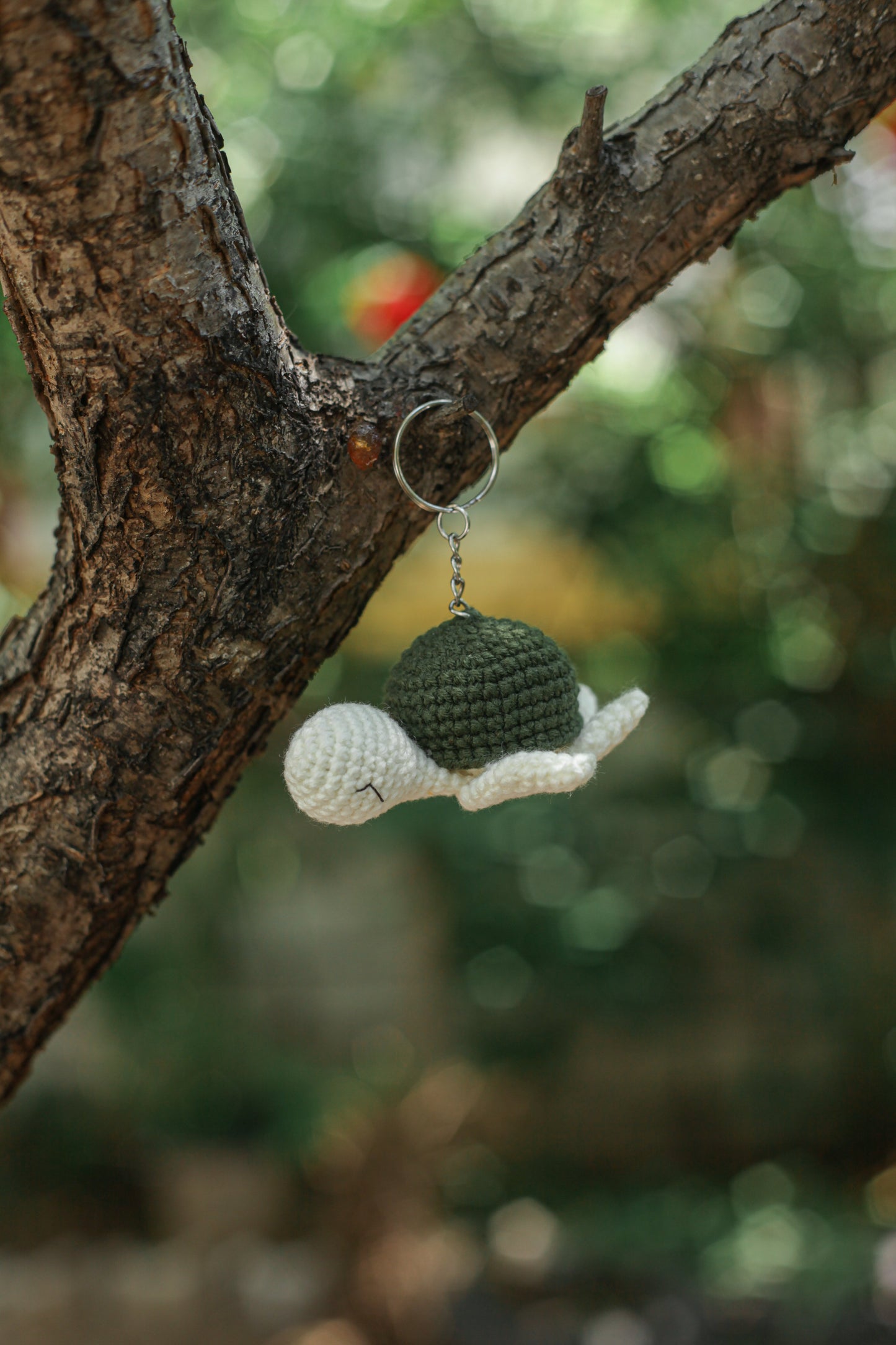 Turtle Crochet Keychain Miniature amigurumi figurine for office desk decor, fidget sensory toy, unique gift for car dashboard . kawaii pocket  hug