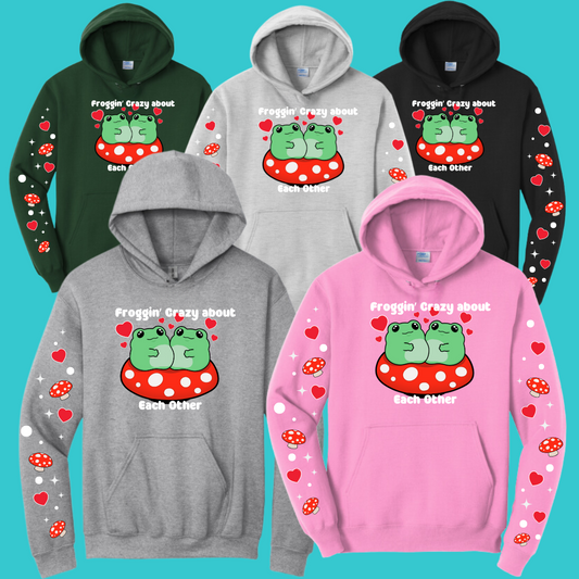 Frog Mushroom Psychedelic  Kawaii Frog Sweater Hoodie : Perfect Mother's Day Gift & Fall Winter Essential  .  Trendy, Style for Your Best Friend