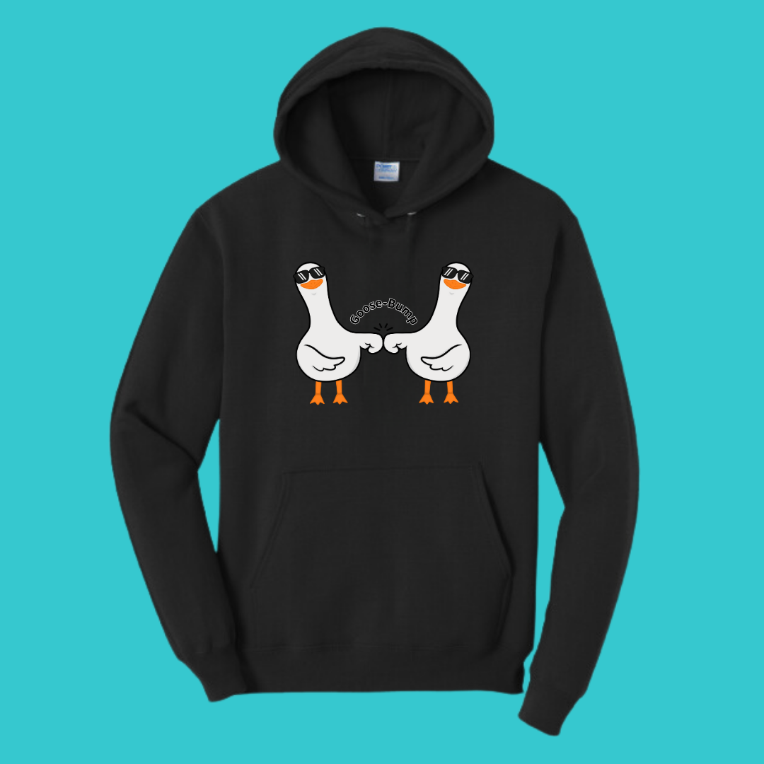 Unisex Clothing  Silly Goose Kawaii  Sweatshirt Hoodie :  Couples Gift .Best Friend Gift.  Fall Winter Essential