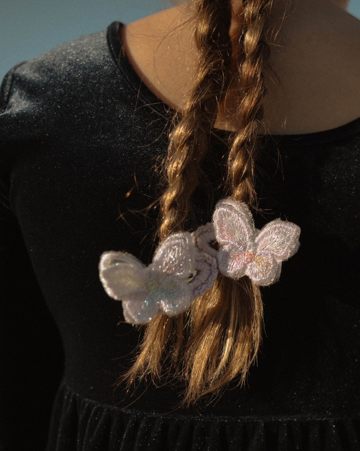 Crochet Trim Snap Hair Clips, Hair barrettes for kids