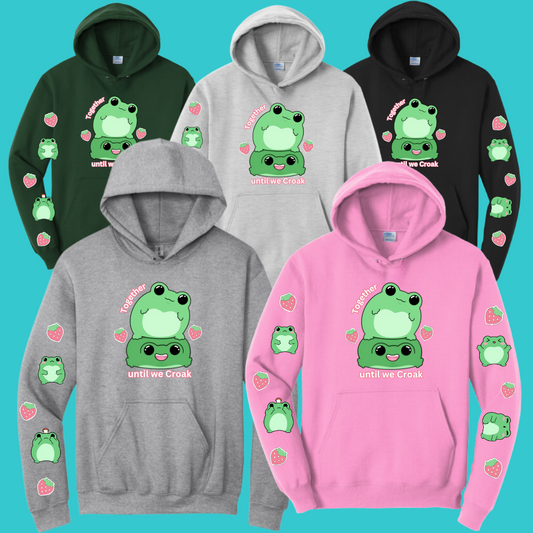 Unisex Kawaii Frog  Sweater Hoodie  : Perfect Mother's Day Gift & Fall Winter Essential  .  Trendy, Unisex Style for Your Best Friend's Wardrobe