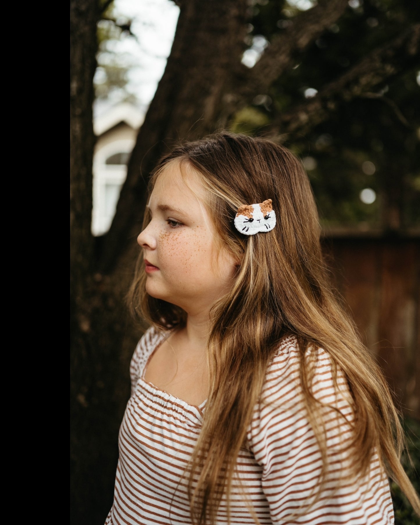 Crochet Trim Snap Hair Clips, Hair barrettes for kids