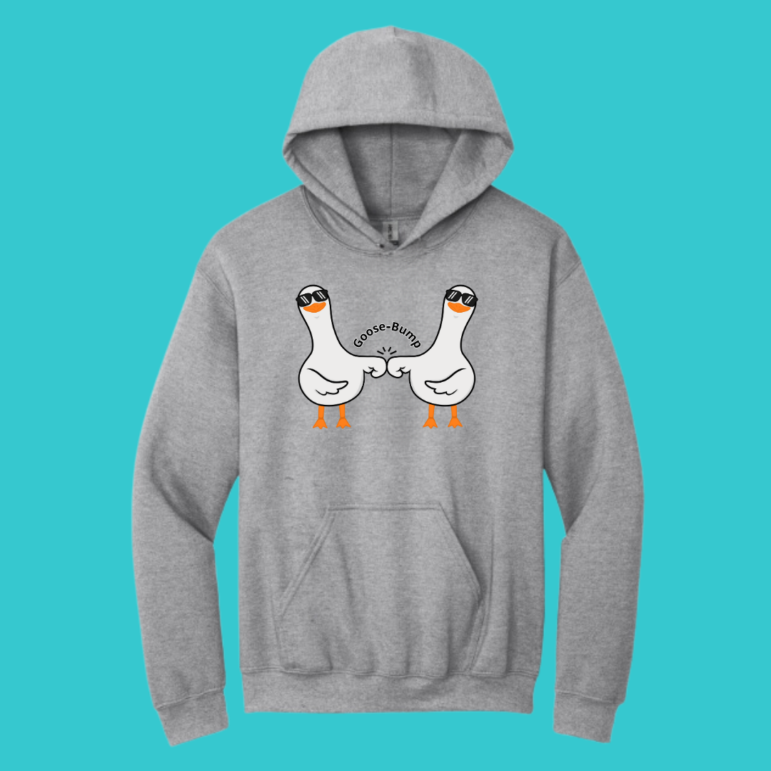 Unisex Clothing  Silly Goose Kawaii  Sweatshirt Hoodie :  Couples Gift .Best Friend Gift.  Fall Winter Essential