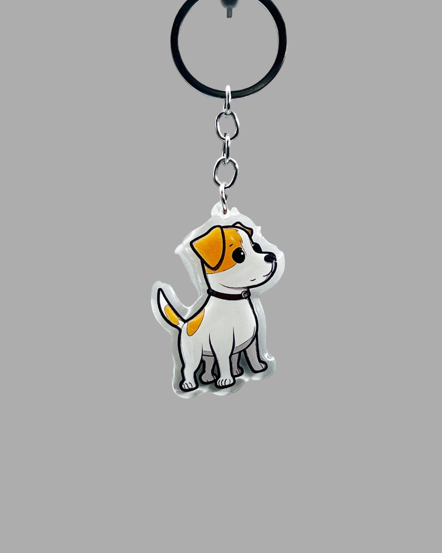 Jack Russell Terrier Acrylic keychain, Cute kawaii memorial ornament, pet portrait charm gift, backpack fob, dad car décor, dog mom gift