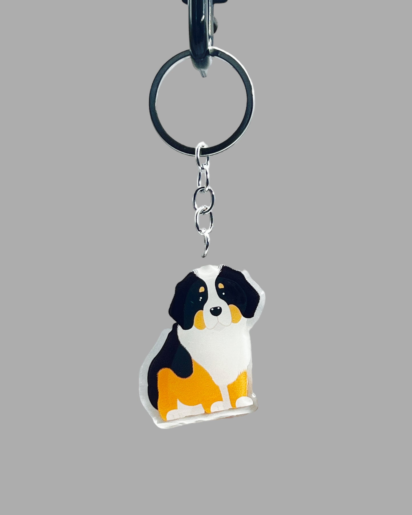 Dog  Acrylic Keychain Cute kawaii memorial ornament, pet portrait charm gift  backpack photo fob, dad car décor, dog mom gift