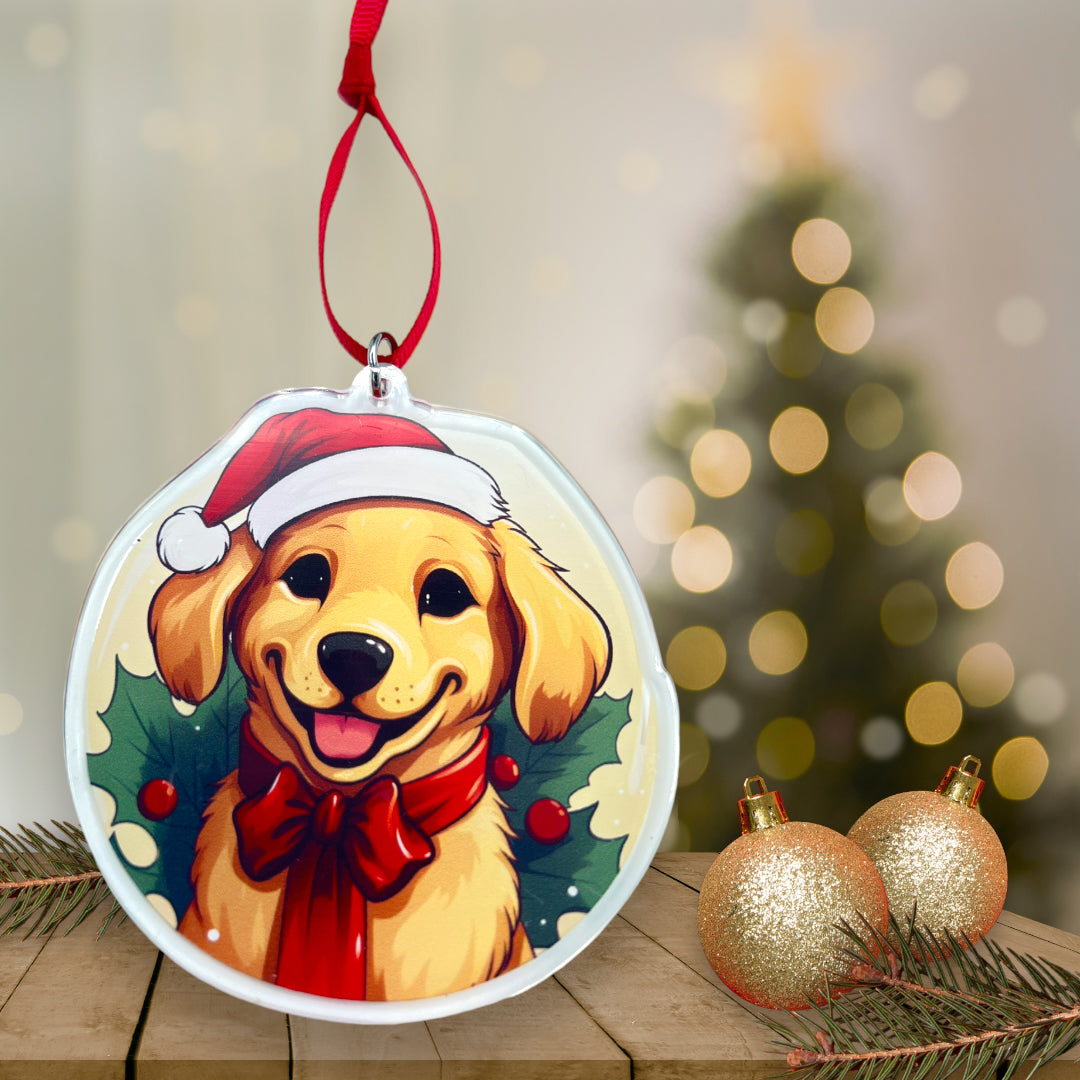 Acrylic Pet ornament, Christmas Ornament, Pet Memorial Ornament,Christmas Photo Ornament, Pet Portrait