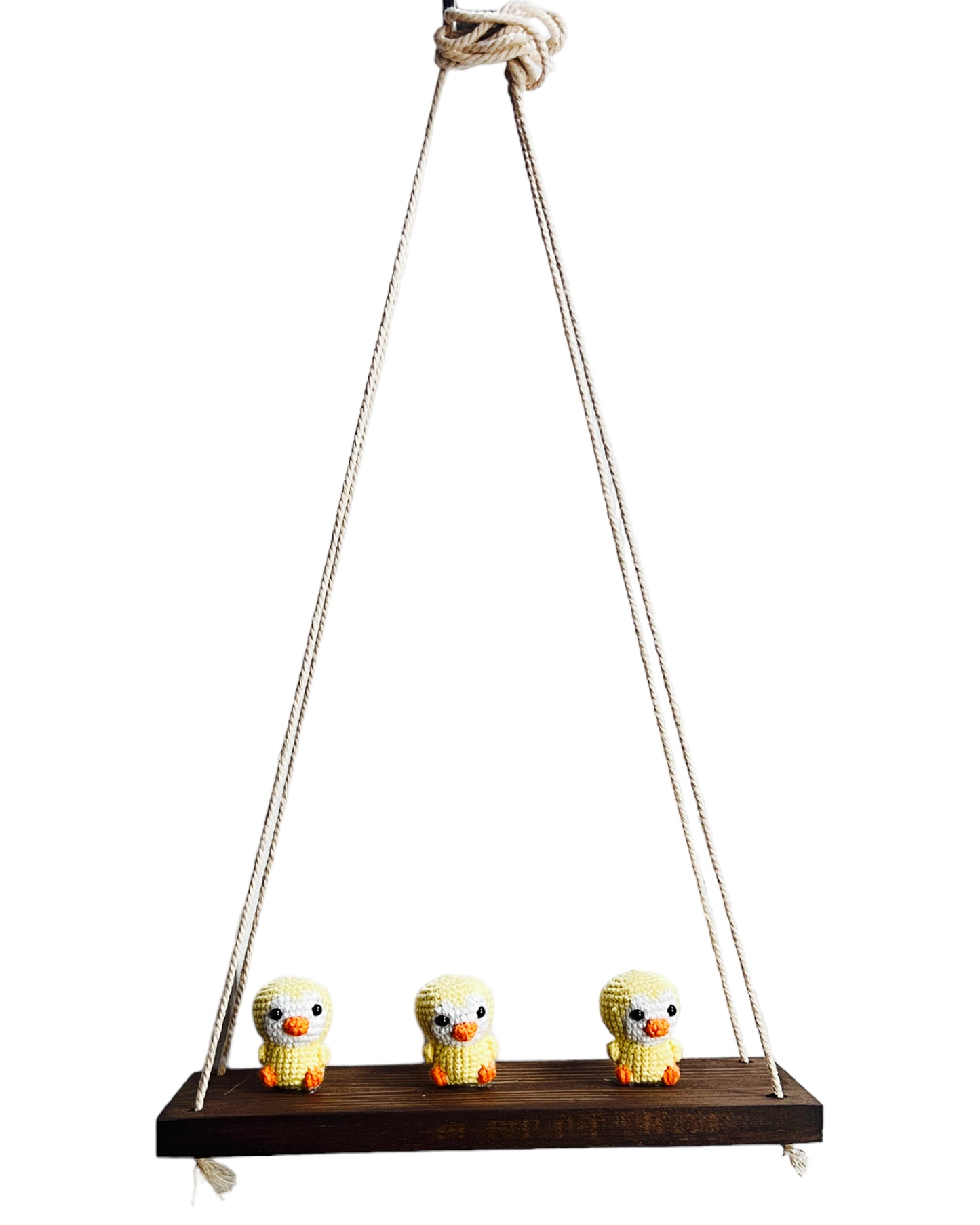 Ducks on a swing  Hanging Wall Shelf