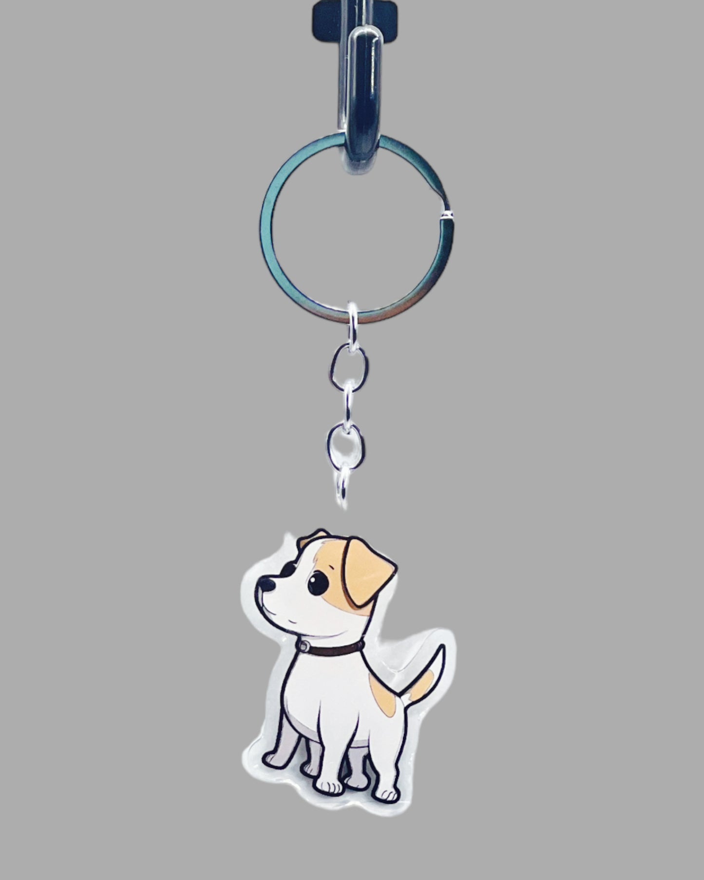 Jack Russell Terrier Acrylic keychain, Cute kawaii memorial ornament, pet portrait charm gift, backpack fob, dad car décor, dog mom gift