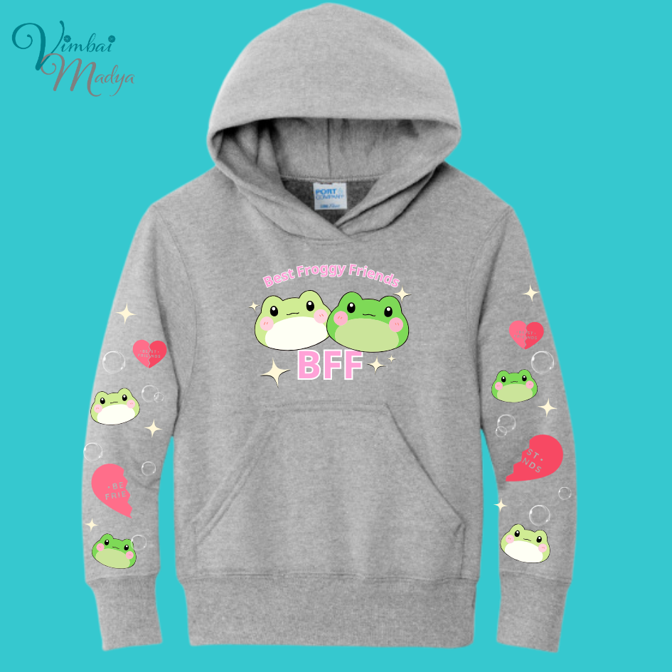 Kawaii Frog Sweater Hoodie  : Perfect Mother's Day Gift & Fall Winter Essential  .  Trendy, Unisex Style for Your Best Friend's Wardrobe