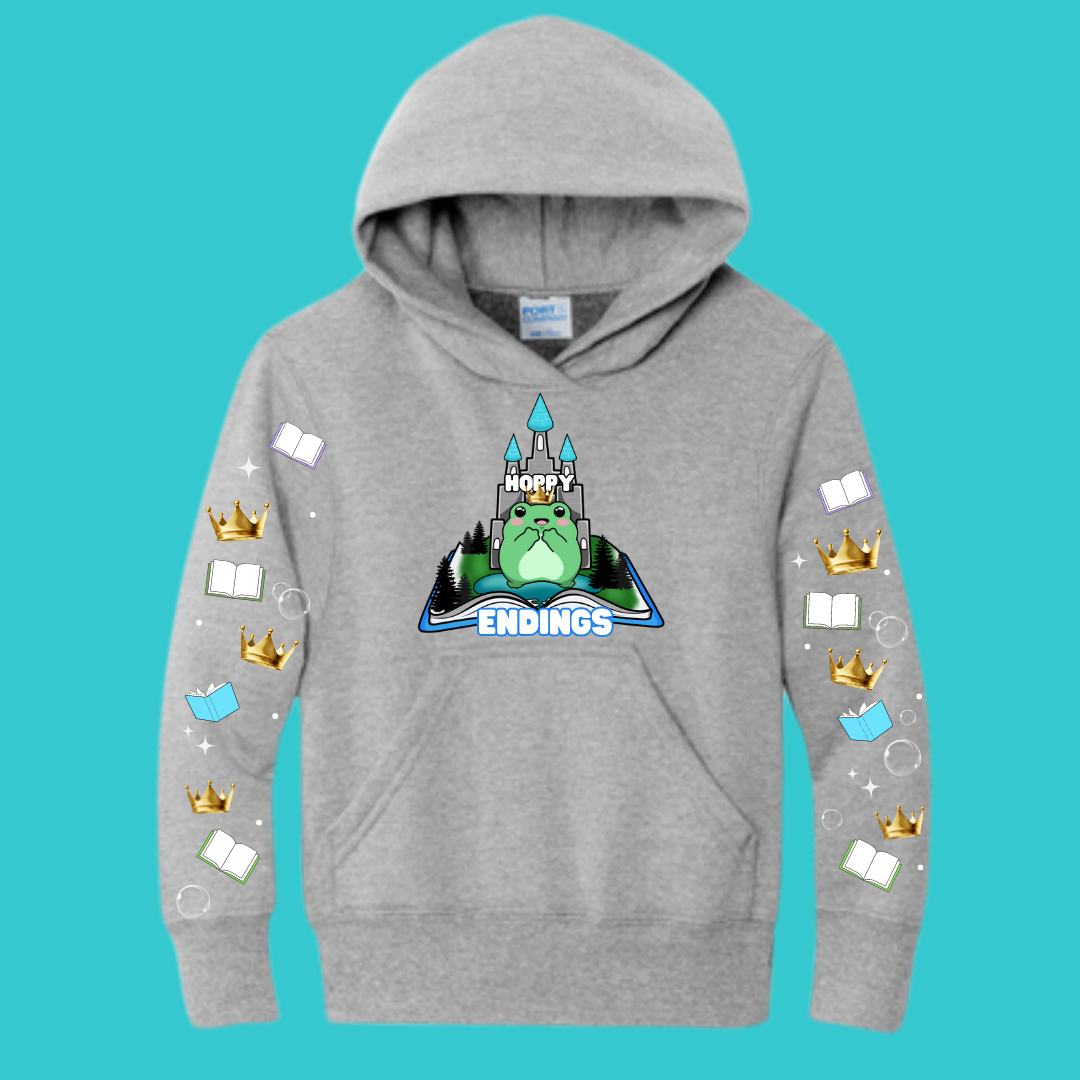 Youth Frog Castle Sweatshirt Unisex Clothing Kawaii  Hoodie : Book Lover and Best Friend Gift . Fall Winter Essential