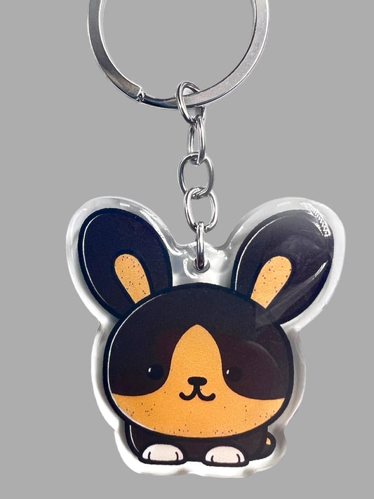 Kawaii cartoon style  German sherpherd dog Acrylic Keychain