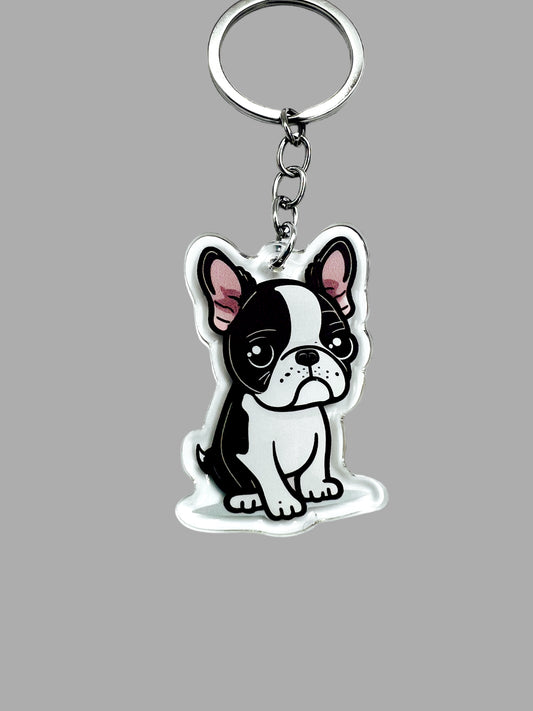 Dog  Acrylic Keychain Cute kawaii memorial ornament, pet portrait charm gift  backpack photo fob, dad car décor, dog mom gift