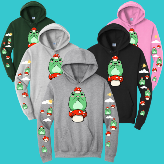 Unisex Kawaii Frog  Sweater Hoodie  : Perfect Mother's Day Gift & Fall Winter Essential  .  Trendy, Unisex Style for Your Best Friend's Wardrobe