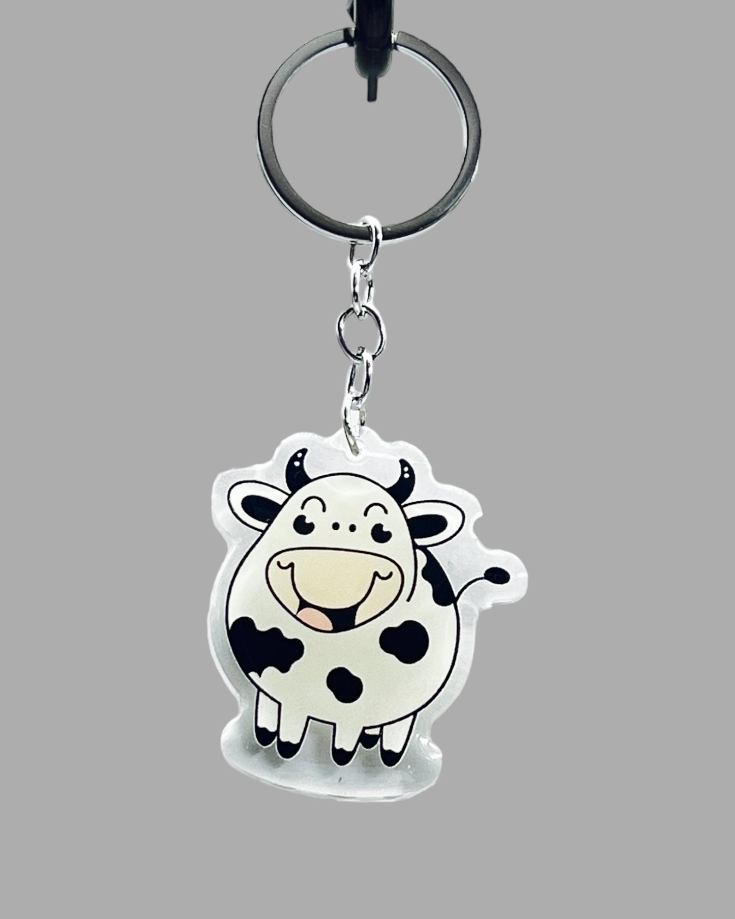 Holstein Cow Acrylic key chain