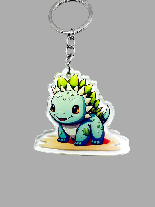 Stegosaurus Dinosaur Kawaii wildlife  Acrylic Keychain,