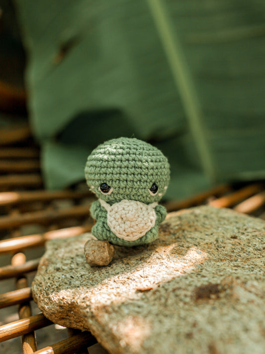 Turtle Crochet Miniature Doll . Perfect Sensory Fidget Toy . Car and Office Desk Decor . Pocket Hug, Cute DIY Baby Mobile and Stocking Stuffer