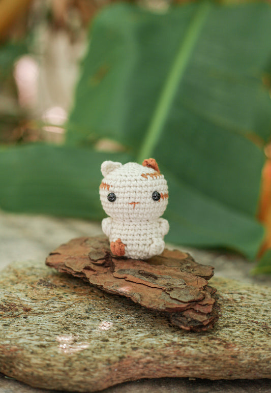 Cat Christmas Crochet ornament  Amigurumi : Cute Desk Decor Toy, Baby's First Nativity, Stocking Stuffer, Unique Festive Decor