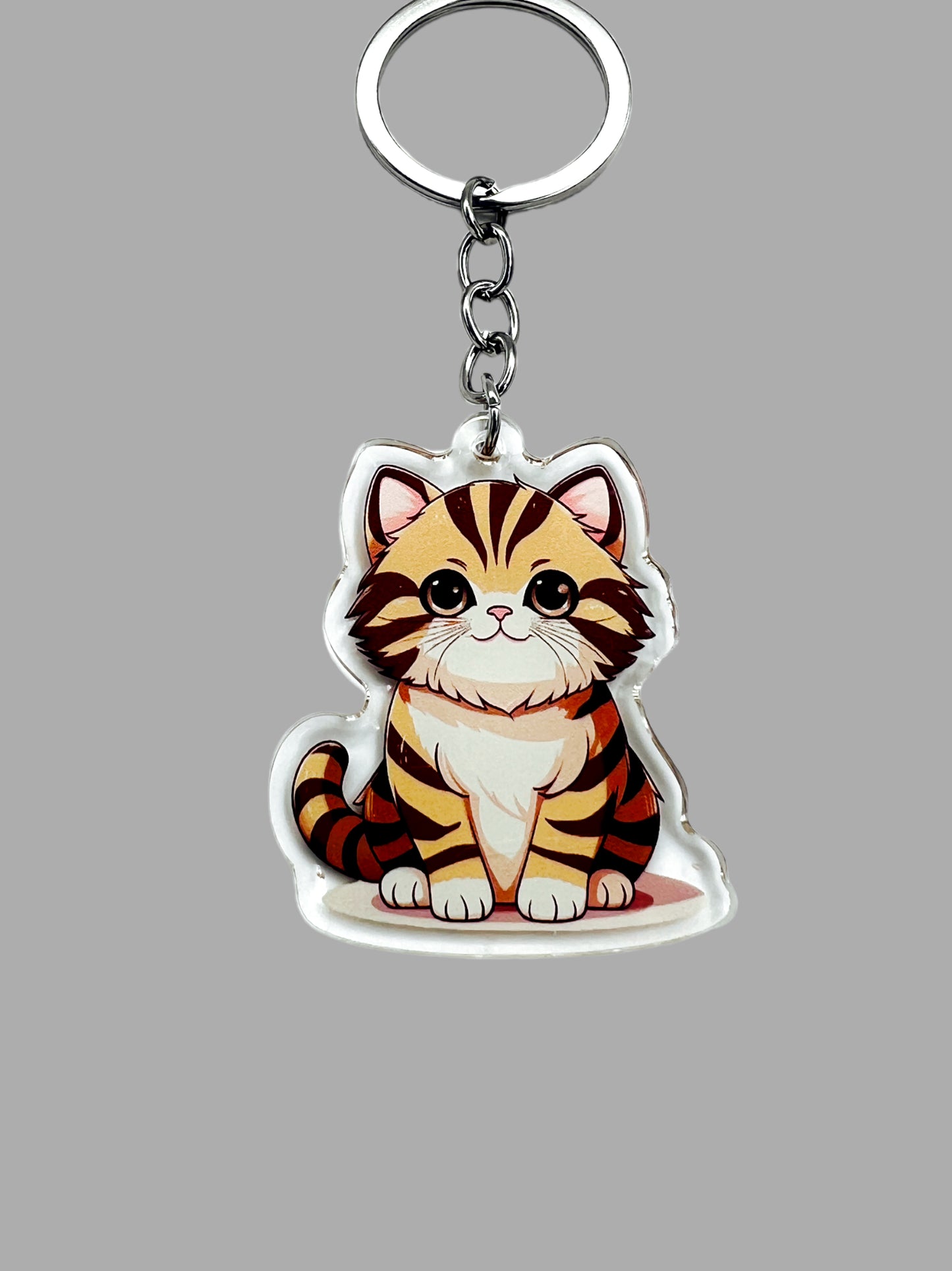 Persian Cat Acrylic Keychain, Cute kawaii memorial ornament, pet portrait charm, backpack fob, dad car décor, stocking stuffer, birthday gift