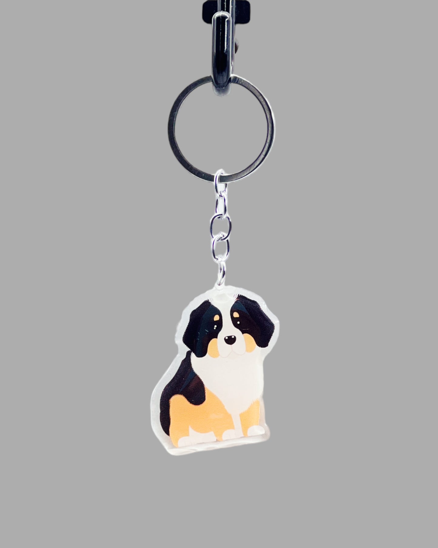 Dog  Acrylic Keychain Cute kawaii memorial ornament, pet portrait charm gift  backpack photo fob, dad car décor, dog mom gift