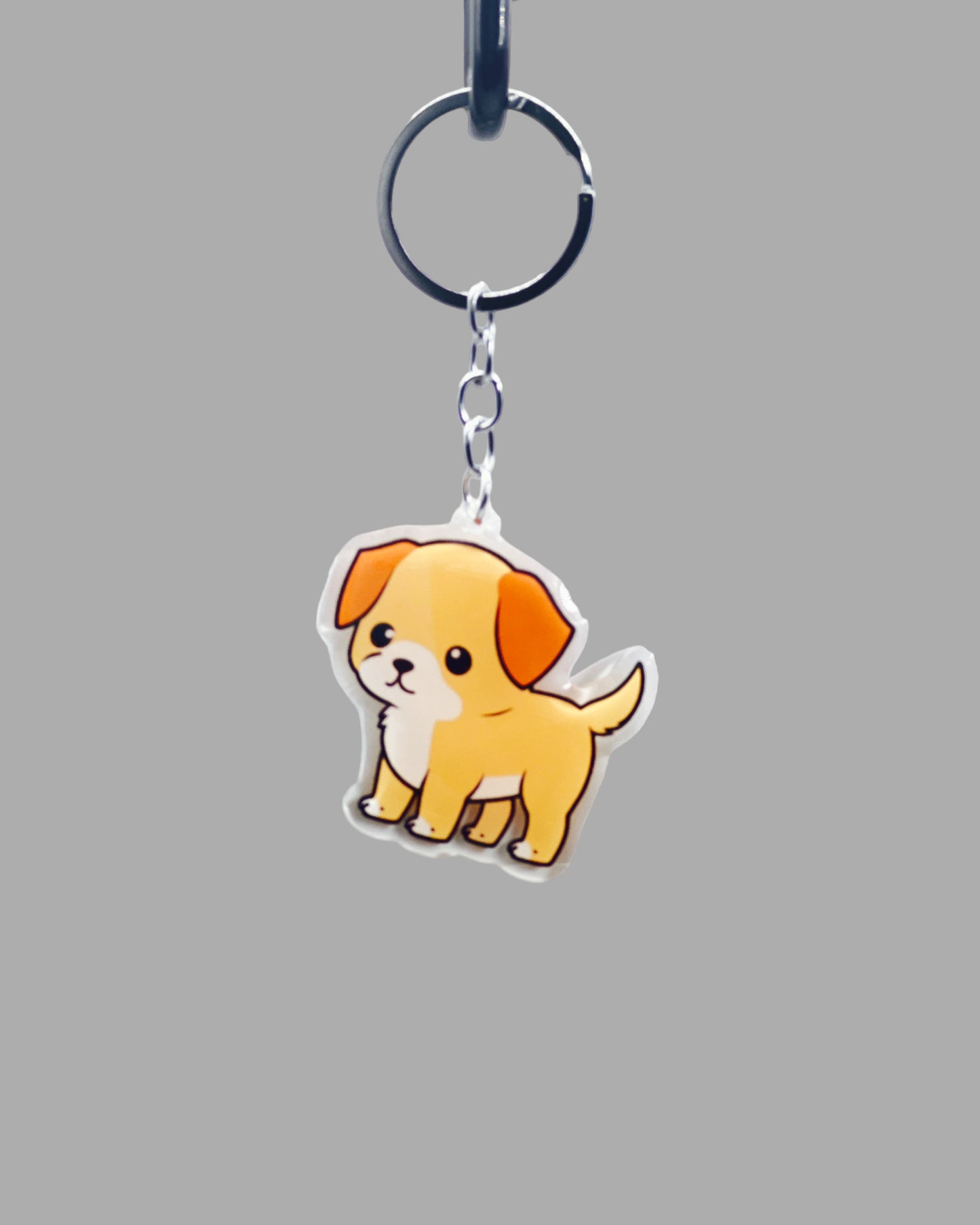 Kawaii Lad a rough collie dog acrylic key chain, Cute kawaii memorial ornament, pet portrait charm gift  backpack fob, dad car décor