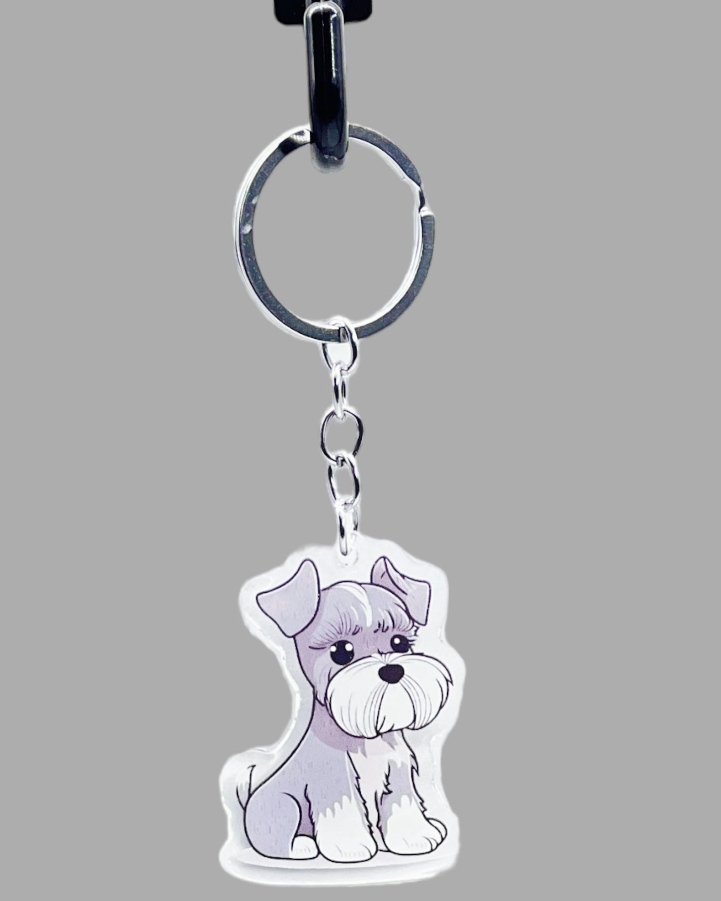 Scottish Terrier Dog Acrylic key chain, Cute kawaii memorial ornament, pet portrait charm, backpack fob, dad car décor, stocking stuffer, birthday gift