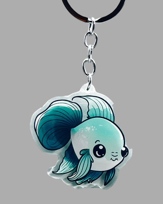 Beta Fish Sealife Acrylic keychain