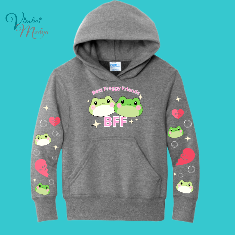 Kawaii Frog Sweater Hoodie  : Perfect Mother's Day Gift & Fall Winter Essential  .  Trendy, Unisex Style for Your Best Friend's Wardrobe