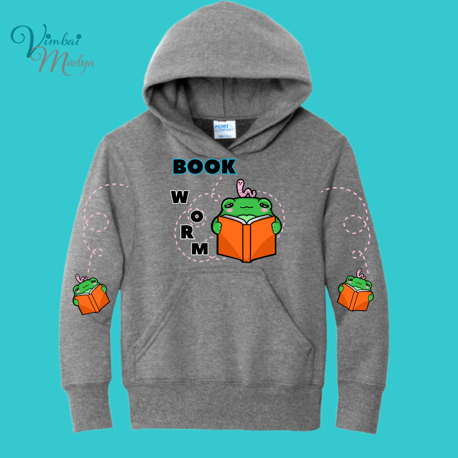 Youth Frog Book lover Kawaii Sweater Hoodie : Perfect Mother's Day Gift & Fall Winter Essential  . Trendy Style for Your Best Friend