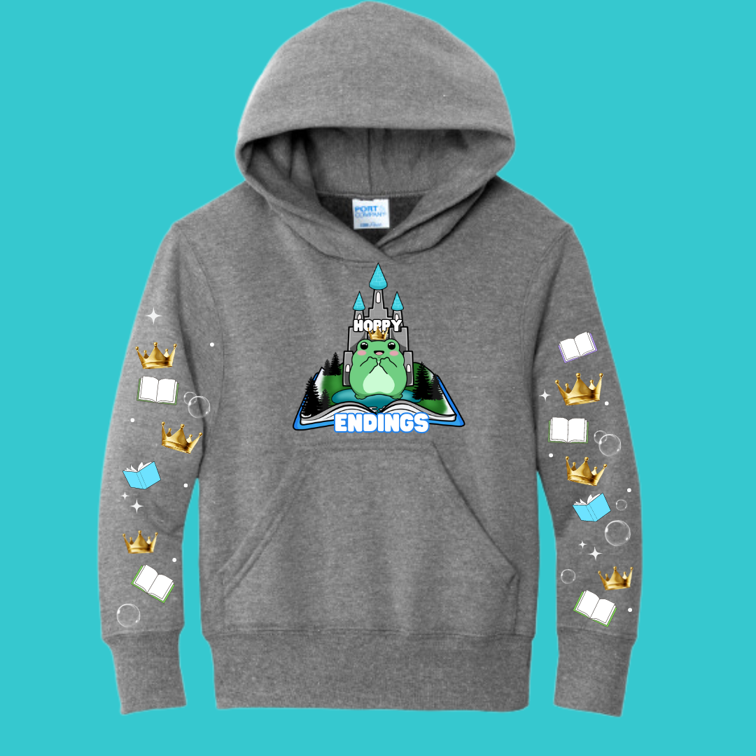 Youth Frog Castle Sweatshirt Unisex Clothing Kawaii  Hoodie : Book Lover and Best Friend Gift . Fall Winter Essential