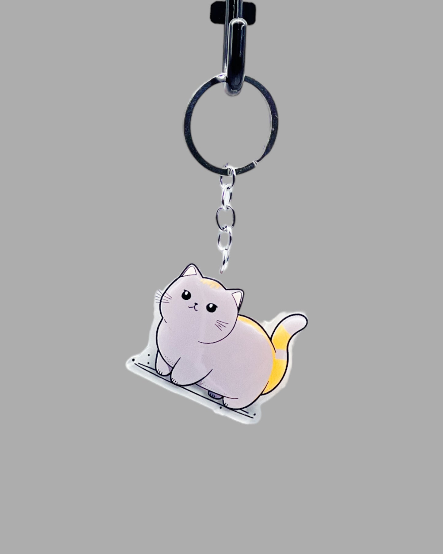 Chartreux Cat Acrylic keychain, Cute kawaii memorial ornament, pet portrait charm gift  backpack fob, dad car décor, first day of school gift