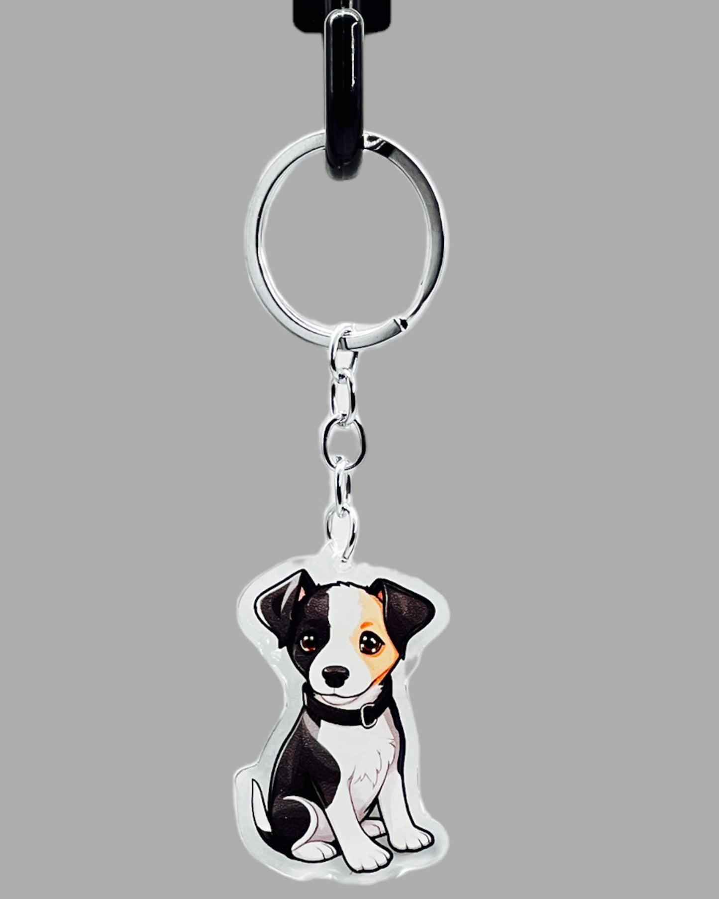 Jack Russell Terrier Acrylic keychain, Cute kawaii memorial ornament, pet portrait charm gift, backpack fob, dad car décor, dog mom gift