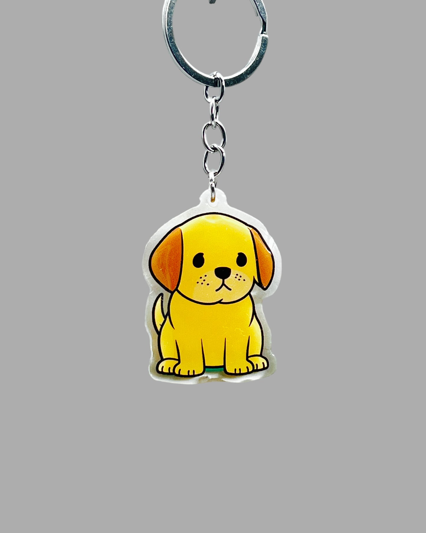 Golden Labrador Dog Acrylic keychain, Cute kawaii memorial ornament, pet portrait charm gift, backpack photo fob, dad car décor, dog mom gift