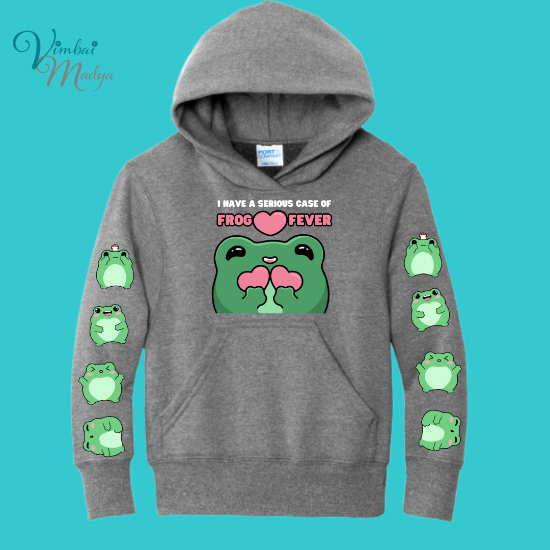 Youth Kawaii Frog Sweater Hoodie :  frog and toad couples Gift  for Book lovers .Best Friend .  Fall Winter Essential