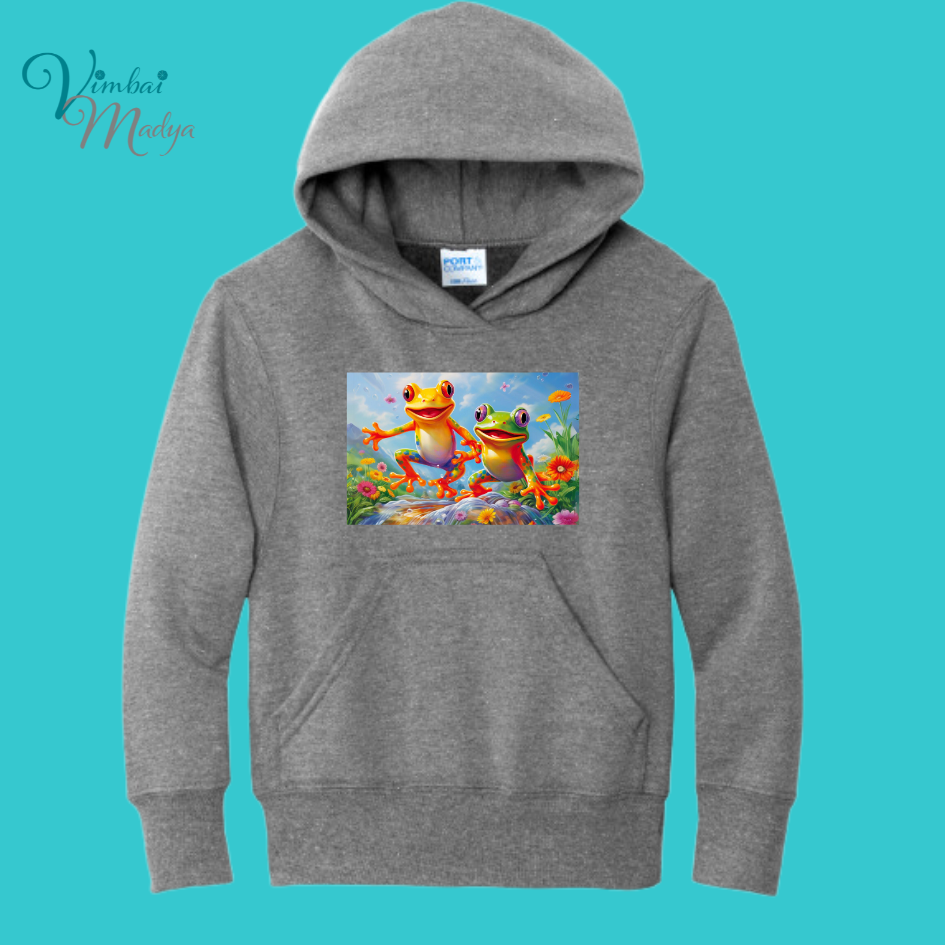 Youth Frog Mushroom Psychedelic  Kawaii Frog Sweater Hoodie :  frog and toad couples Gift  for Book lovers .Best Friend .  Fall Winter Essential